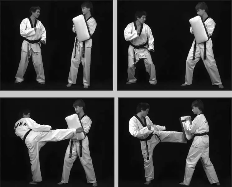 74218 Отработка комбинации скачок вперед боковой сбоку дальней боковой - фото 259