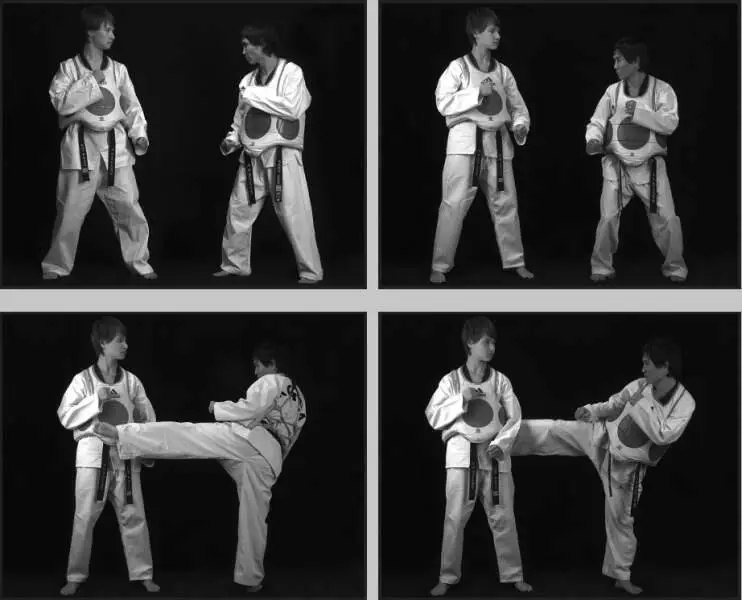 74221 Отработка комбинации скачок назад боковой сбоку дальней боковой - фото 262