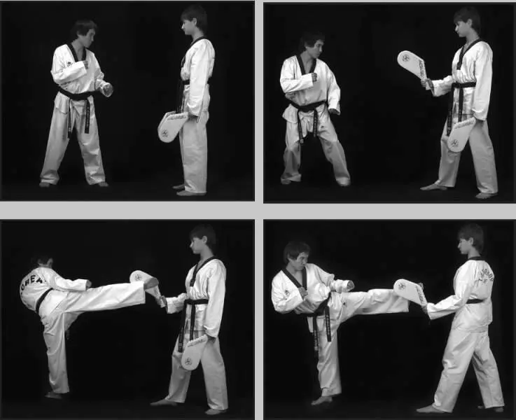 74222 Отработка комбинации скачок назад боковой сбоку дальней боковой - фото 263