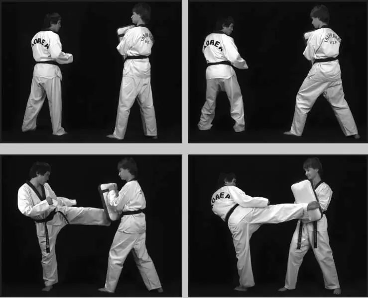 74223 Отработка комбинации скачок назад боковой сбоку дальней боковой - фото 264