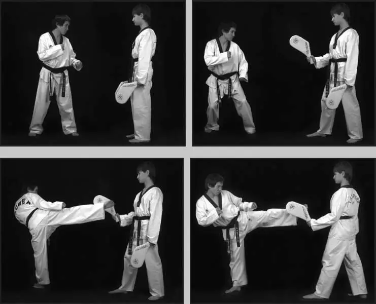 74224 Отработка комбинации скачок назад боковой сбоку дальней боковой - фото 265