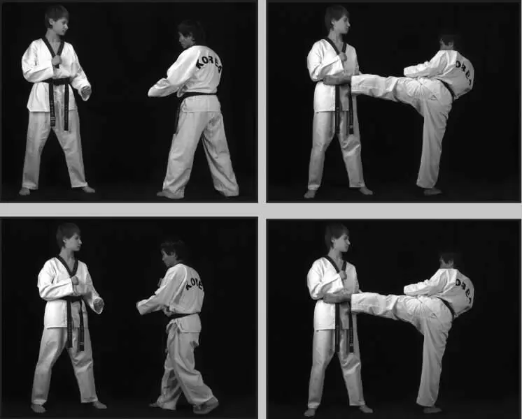 74233 Отработка комбинации боковой сбоку ближней скрестный шаг вперед - фото 274