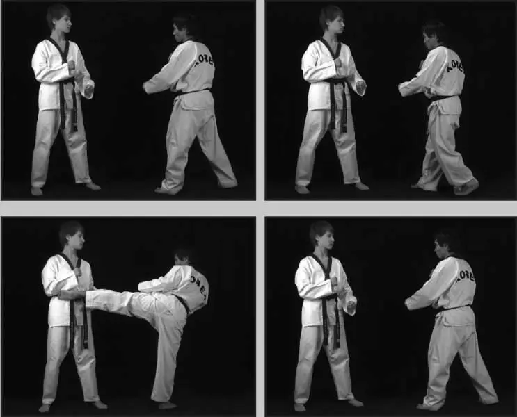 74243 Отработка комбинации скрестный шаг вперед боковой сбоку ближней - фото 291