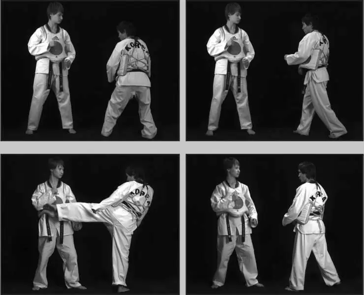 74244 Отработка комбинации скрестный шаг вперед боковой сбоку ближней - фото 293