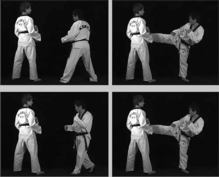 74251 Отработка комбинации боковой сбоку дальней скрестный шаг вперед - фото 304