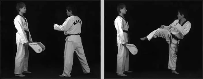 74257 Отработка комбинации финт дальней со скользящим шагом задний - фото 314