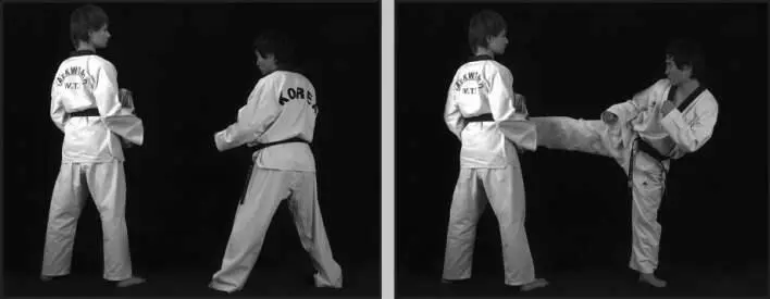 74261 Отработка комбинации боковой сбоку дальней задний обратный в паре с - фото 322