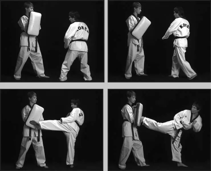 74265 Отработка комбинации подскок вперед боковой сбоку ближней задний - фото 328