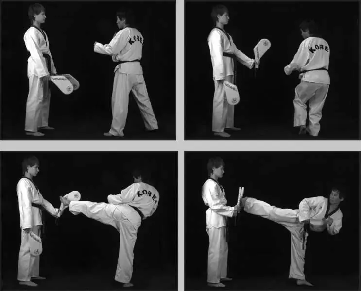 74267 Отработка комбинации подскок вперед боковой сбоку ближней задний - фото 330