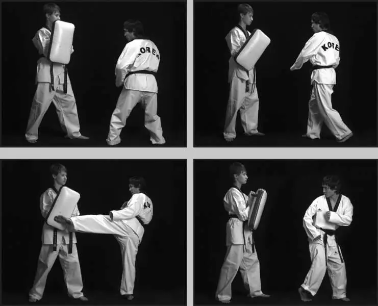 74280 Отработка комбинации подскок вперед боковой сбоку ближней подшаг - фото 349