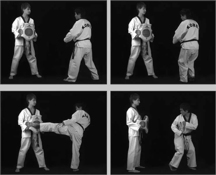 74281 Отработка комбинации подскок вперед боковой сбоку ближней подшаг - фото 351