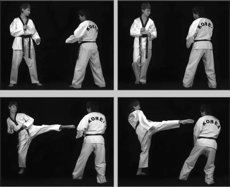 742101 Отработка комбинации скачок назад скачок назад боковой сбоку - фото 384