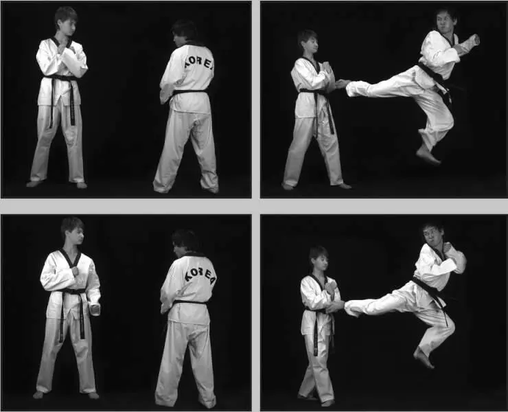 742107 Отработка заднего обратного удара прыжком в качестве встречного в - фото 395