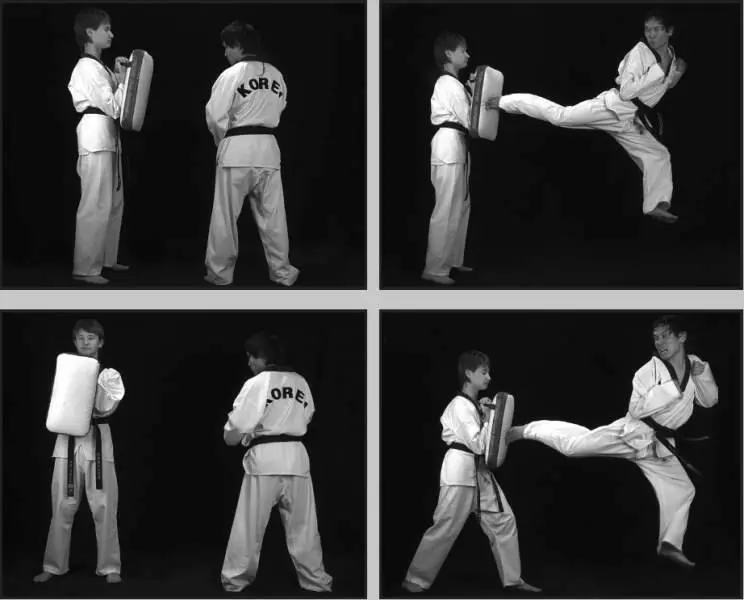 742112 Отработка заднего обратного удара прыжком в качестве встречного в - фото 403