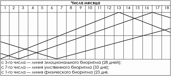 Рис 1112 Пример кривых индивидуального биологического ритма по трем - фото 494