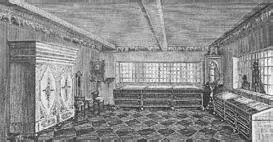 Интерьер домика Петра I Гравюра Свадьба карликов в 1710 г Голландская - фото 35