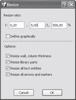 Рис 364 Окно для определения масштабного коэффициента изменения размера Если - фото 237
