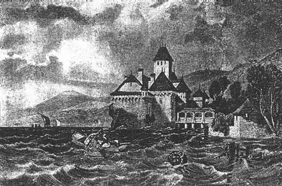 Шильонский замок 1820х годах Рисунок Гардинга гравюра Э Финдена На - фото 17