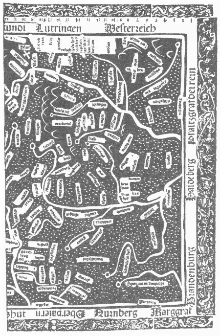 Часть ранней печатной карты Из книги Х Бешвиндена Gedicht vom Krieg mit - фото 19