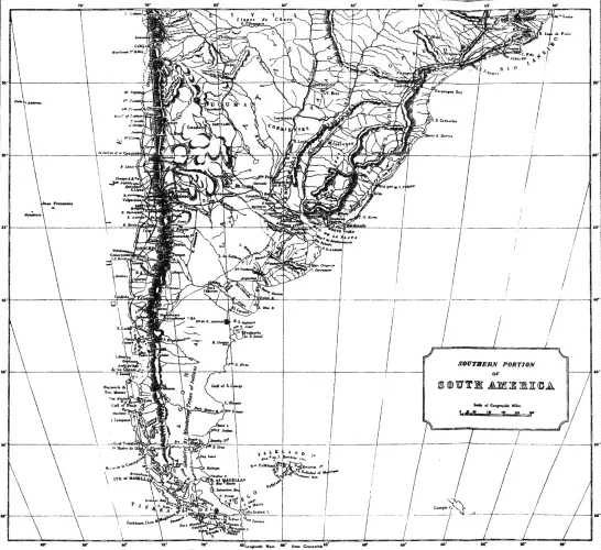 Карта южной части Южной Америки Дневник путешествия имел большой успех - фото 10