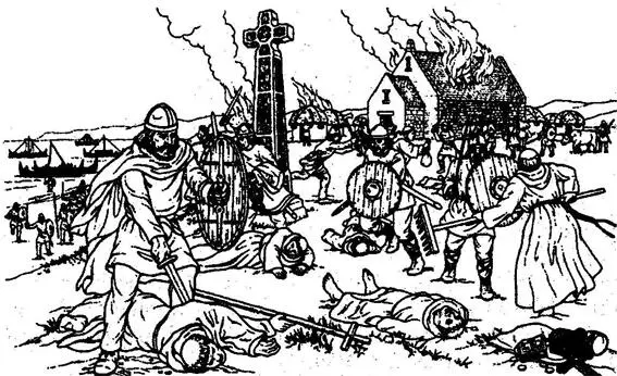 Нападение викингов на монастырь Январским утром 793 г богатое монашеское - фото 22
