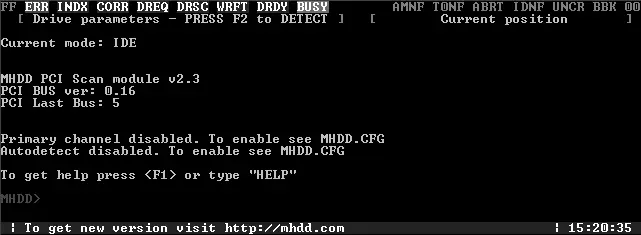 Рис 205 Внешний вид программы MHDD После этого необходимо - фото 129