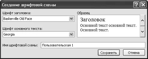 Рис 76Создание пользовательской шрифтовой схемы В данном окне из - фото 95