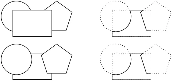 Рис 1135 Исходные объекты и результаты операций Subtract Вычитание - фото 222