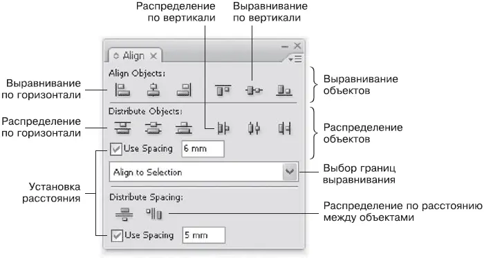 Рис 1144 Палитра Align Выравнивание Термин выравнивание означает что - фото 231