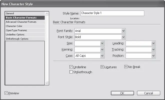 Рис 174 Диалоговое окно настроек стиля символов раздел Basic Character - фото 344