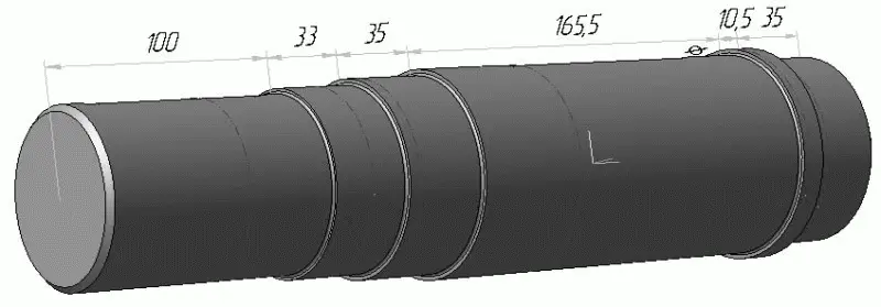 Рис 3172Линейные 3Dразмеры всех участков вала Примечание При работе в - фото 650