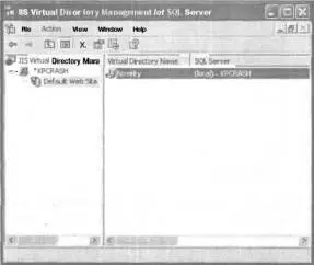 Рис 913 Диалоговое окно IIS Virtual Directory Management for SQL Server - фото 107