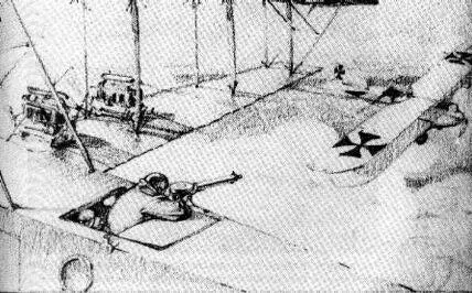 Илья Муромец в воздушном бою с германским истребителем Карандашный рисунок - фото 49