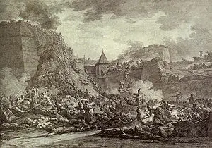 Штурм Очакова в декабре 1788 г Гравюра АБерга 1792 г Суворов не без - фото 69