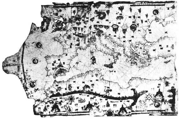 Карта Иегуды Бен Зара 1487 год Наносы растут и залив постепенно - фото 54