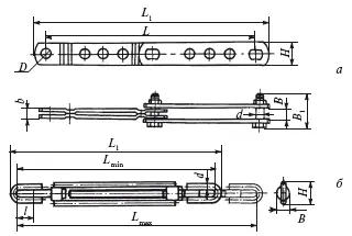 Рис 119 Промежуточные звенья регулируемые а типа ПРР б ПТР талрепы - фото 145