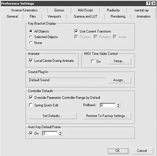 Рис 135Вкладка Animation Анимация окна Preference Settings Параметры - фото 97