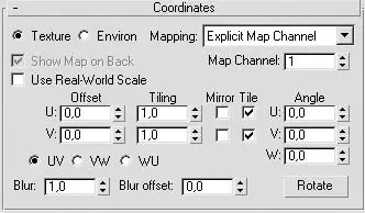 Рис 322Свиток Coordinates Координаты настроек карты Bitmap Растровое - фото 196
