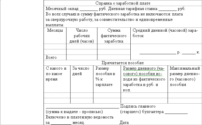 Приложение к справке о заработной плате листка нетрудоспособности Чтобы - фото 6