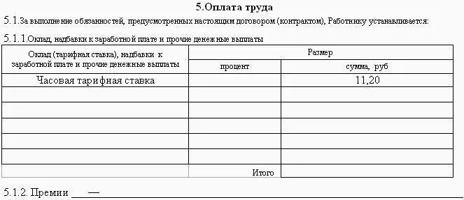 Рис 40 Образец трудового договора заключаемого с работником на - фото 94