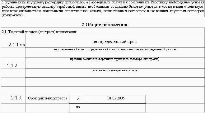 Образцы трудовых договоров - фото 100