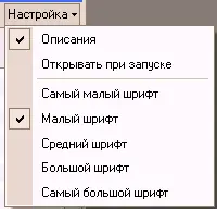 При установленной настройке Описания панель под каждым пунктом панели функций - фото 28