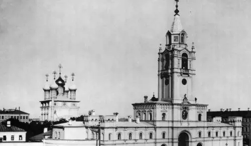 Вид женского Страстного монастыря со Страстной площади Фото к XIX в - фото 100