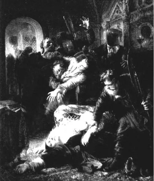 К Маковский Убийство Федора Годунова 1862 г О том как рвались Годуновы к - фото 139