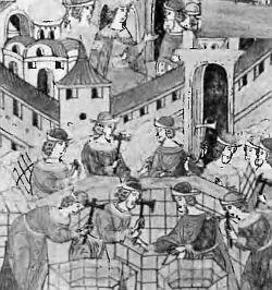 Строительство Покровского собора Миниатюра Лицевого летописного свода XVI в - фото 29