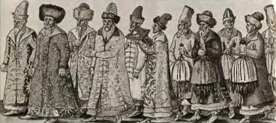 Русское посольство в Регенсбурге у императора Максимилиана II 1576 г Гравюра - фото 51
