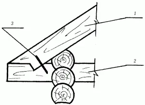 Рис 84 Соединение ригеля и стропильной ноги 1 стропильная нога 2 - фото 86