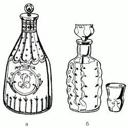 Рис 130 Изделия из накладного стекла а ваза Лотос б прибор для вина - фото 131