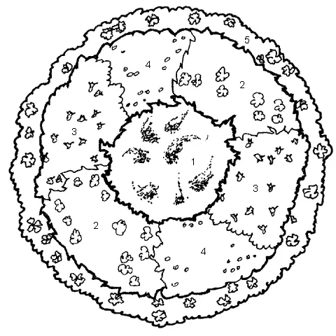 Рис 49 Композиционная клумба для тенистых участков 1 астильба 2 - фото 55