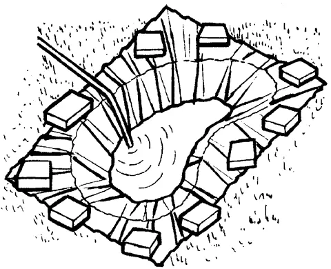 Рис 64 Наполнение пруда водой Уровень воды должен быть ниже поверхности - фото 74